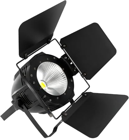 Tagtuell LED Par Light, 200 W DJ scenljus med skärmklaffar, DMX scenljus kallt vit/varmvit stroboskop scenljus för fest konsert kyrka bröllop teater