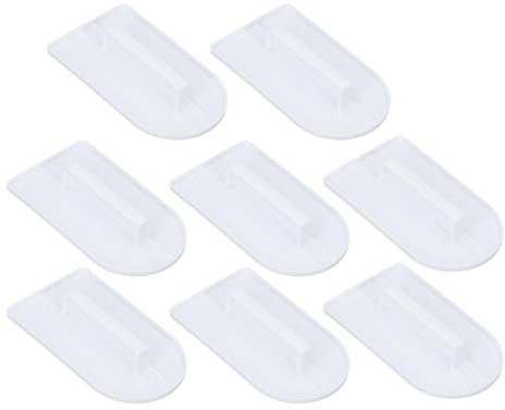 Lot de 8 Lisseurs de Glaçage pour Fondant, Décoration de Gâteau, Grattoir à Sucre, Outil de Décoration, Lisseur de Gâteau en Plastique pour Couvercles de Fudge avec Poignées,