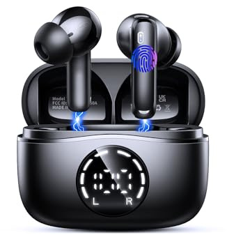 Wireless Earbuds, Ear Buds Bluetooth 5.4 Headphones 2025 with ENC Noise Cancelling, Bluetooth Earphones 48H Playtime Wireless Earphones HiFi Stereo, in Ear Headphones IP7 Waterproof/USB-C Fast Charge