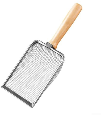 YJDOORPLAY Juego de tamiz de tierra de jardín de acero inoxidable para macetas, 7 tamaños de malla de 1 mm a 5 mm con mango de madera (2 mm)