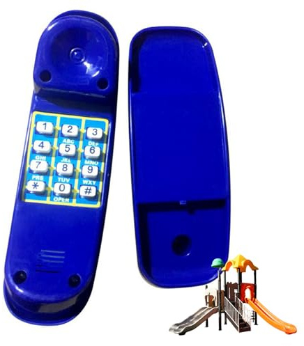 Spielzeugtelefon mit Nummerntaste, realistisches, leichtes Kindertelefon aus Kunststoff, Rollenspiel-Minitelefon für Baumhauszubehör im Freien, Spielplatz