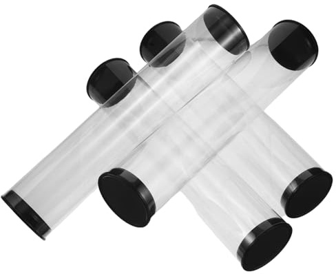 GANAZONO Contenitore Trasparente per Palline da Golf con 4 Tappi, Tubo Portatile in Plastica per Esposizione e Conservazione, Organizer Compatto per Allenamenti e Viaggi di Golf
