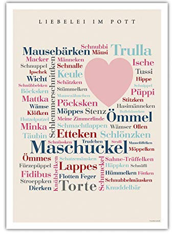 Deine Wörter Poster Ruhrpott Kosewörter (50x70 cm)