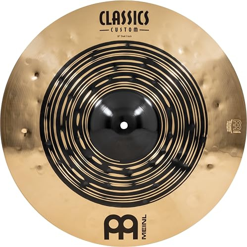 Classics Custom Dual 18 Crash Cymbal for Drum Set, Dark/Brilliant — MADE IN GERMANY — B12 Bronze, 2-YEAR WARRANTY