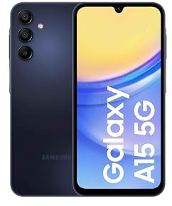 Samsung Galaxy A15 Blue Black 6.5 128GB 5G Unlocked & SIM Free Smartphone (Renewed)