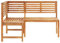 HETFTJN Modern Bank Sitzbank Outdoor Balkon Lounge Klein Kleine Gartenbank - Garten-Eckbank 140 cm Massivholz Akazie für Terrassen Garten Park Draussen