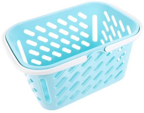 Toyvian Panier De Rangement avec Poignées Mini Panier De Douche Plastique Bac De Rangement pour Salle De Bain