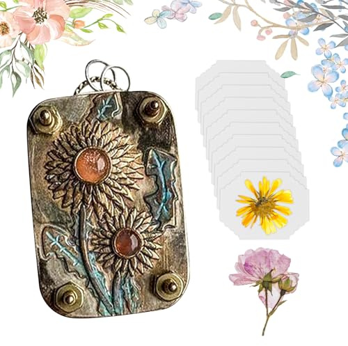 KERANEET Mikro Blumenpresse Mikroblumenpresse Blumenpresse Kinder Blütenpresse Mini Bflanzenpresse Geschenk für Kunst und Handwerksliebhaber DIY Blütenpresse Bastelset