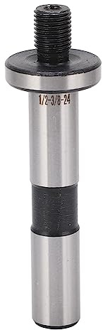 FTVOGUE Portabrocas Mecanizado de Precisión 1/2 Pulg.-3/8 Pulg.-24, Adaptador de Acero Al Manganeso para Máquina de Torno, Biela de Alta Estabilidad para Accesorios de Taladrado, Fresado y Roscado