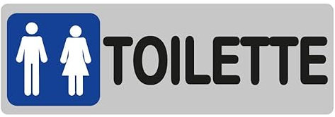 TLDSHOP® - Etichetta ADESIVA 15 x 5 TOILETTE UOMO e DONNA  - Orizzontale - Contenuto confezione: 1