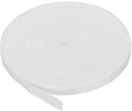 PATIKIL Cotton Twill Tape 1/4 Inch 10 Yards 100% Cotton Ribbon Bias Tape Herringbone Webbing Trim for Sewing Gift Wrapping, White