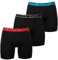 Ted Baker Herren-Boxershorts Dreierpack - Schwarz Rot/Schwarz/Schwarz Blau - M