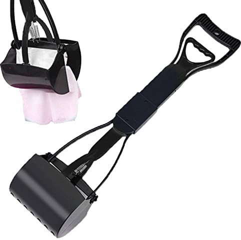 Générique Pelle À Crotte pour Chien, Pelle Ramasse-Crottes Pliable pour Chien Outil De Ramassage De Merde À Long Manche Durable De 23 Pouces pour La Cour, La Pelouse