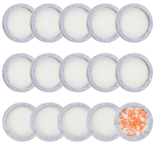 BENECREAT 15Pcs Round Felt Bead Design Boards, 39.5mm Light Gray Felt Beading Mat DIY Beading Boards Storage Tray for Jewelry Making Supplies, 8mm Thickness