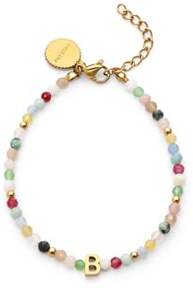 SINGULARU Pulsera Mujer Personalizada Letter Altea Colors Acero Baño Oro