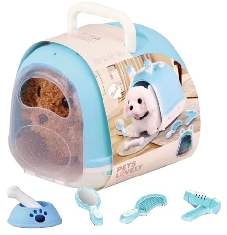 Cane giocattolo da passeggio,Giocattolo per cani da passeggio,Giocattolo per cani da bambino Anima ripiena interattiva realistica - Adorabile peluche per elettronico interattivo per bambini e adu