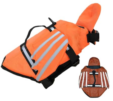 Dog Life Jacket - Reflective Pet Swim Vest | Buoyancy Safety Float Jacket