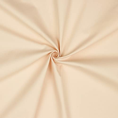 VmG-Store Baumwollstoff Uni 100% Baumwolle Oeko-Tex Meterware ab 50cm über 70 Farben zur Auswahl (28 Puder, 100 x 148cm)