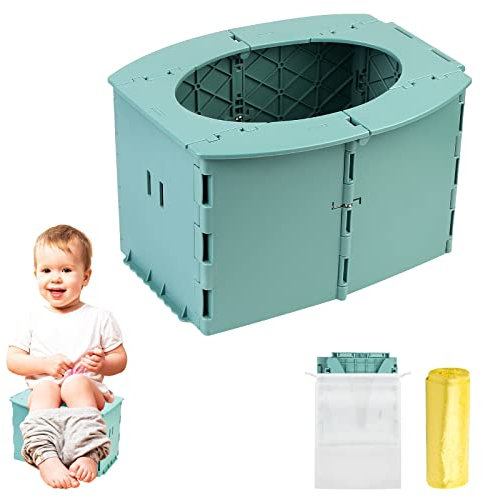 Tragbare Kindertoilette für Unterwegs, Klapptoilette für Kinder, Töpfchen für Unterwegs, Töpfchen für Kinder, Faltbares Töpfchen, Mobile Toilette Faltbar Kinder für Kinder 12-36 Monate