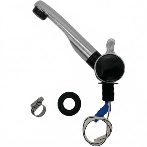CR-MOESANCO KIT Kallvattenkran med strömbrytare 12v + 1 stålfäste för Husbil, Husvagn, Camper eller Båt, Förkromad