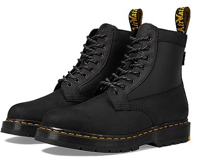 Dr. Martens Unisex 8 Eye Boots, Black Connection Wp Black Coated Nylon, 38 EU