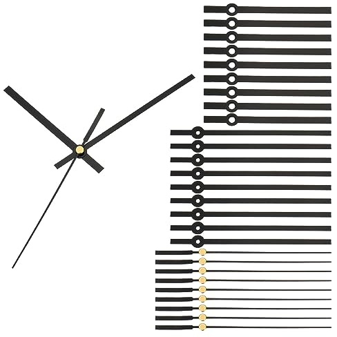 PATIKIL Ersättande klocka händer kit, 10 set, svart, A06