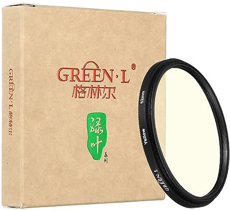 PATIKIL 52mm Amarillo Filtro, Color Filtro Cámara Lente Filtro Color Conversión Efectos Cámara Atornillable Filtro para 52mm DSLR Cámara Lente Fotografía Foto, Amarillo