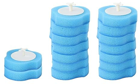 16 Recambios de Escobilla de Baño, Limpiador de Inodoro Desechable Soluble en Agua con Esponja Espesa, para Baño
