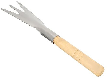 TOYANDONA Pala De Jardinería De Tres Dientes De Mano Pequeña para Plantar Vegetales y Flores Herramientas De Agricultura De Acero Inoxidable para Jardinería y Trasplantar Tierra