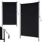 FANTASK einziehbare Vertikalmarkise mit Kurbel, Senkrechtmarkise Außen, ausziehbare Markise für Balkon, 150 x 220-310 cm, Schwarz