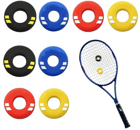 Tennis Dämpfer,8 Stück Tennisschläger Stoßdämpfer,Silikon Dämpfer Tennisschläger Zubehör Kinder,Tennis-Vibrationsdämpfer,Lustige Silikon Tennissaitendämpfer,Tennis-Stopper Head für Badmintonschläger