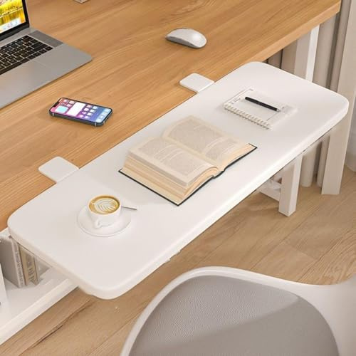 FUELIX Estensione Ergonomica per Scrivania Pieghevole A 90°, Supporto Tastiera Pc, Prolunga da Tavolo, Estensione per Tastiera, Vassoio per Tastiera Senza Perforazioneadatto C,80 * 25cm