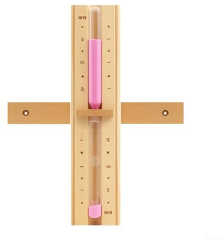 Temporizador de madera para sauna: reloj de arena de 15 minutos para sala de vapor, reloj de arena resistente al calor montado en la pared con diseño elegante para relajarse (E)