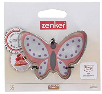 Zenker FCK44858 Formina Tagliabiscotti, Acciaio Inox, Stampini a Farfalla