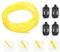 DECARETA 4pcs PVC Petrol Fuel Line Hose Kit, 4 Fuel Filters, 4 Sizes, 4.88m Total Length, Yellow & Black, Small Engine Fuel Line Hose Kit