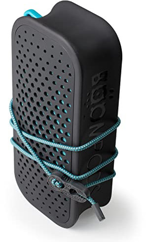 Boompods Blockblaster Tragbarer Bluetooth-Lautsprecher - Wireless Kompakt Reiselautsprecher, 36W, IPX7 Wasserfest, 12 Std, Powerbank-Funktion, Outdoor Musikbox mit Mikrofon und Karabiner, Blau