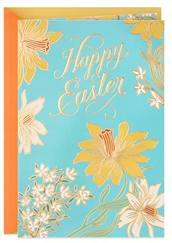 Hallmark Easter Card with Envelope, Daffodils (Hopeful, Happy, Joyful)