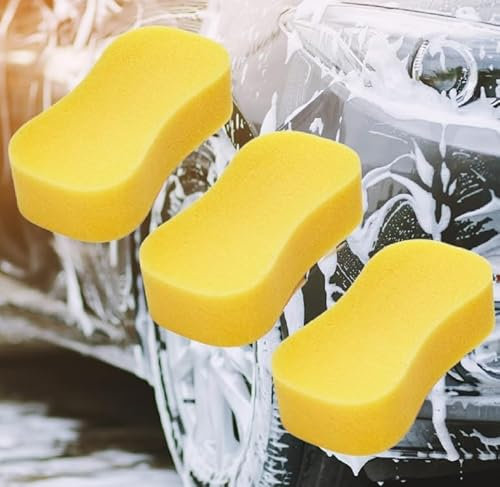12 Jumbo Car Wash Sponges Car Washing Shampoo Sponge Soft Cleaning Valet Car Care