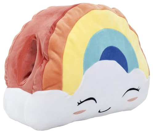 THE CONCEPT FACTORY - PE0003 Peluche Manchon Arc-en-Ciel Kawaii - Confort Doux Mode et Jeu - Accessoire Soirées Cocooning - Cadeau Anniversaire - Multicolore - Taille Unique