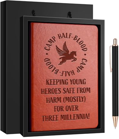 WHLBHG Camp Half Blood Gift PU Notebook Fantasy Flying Horse,120GSM Thick Paper A5 Hardcover Lined Journal Fantasy Journal Diary for Writing,Note Taking(Horse -KEEPING YOUNG)