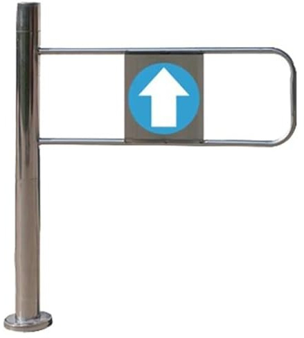 Puerta batiente automática de alta resistencia para supermercados, puerta de acceso de metal, portal de entrada unidireccional (90 x 97 cm, izquierda) - Solución ideal para puertas batientes