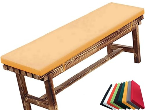 Genérico Cojín Impermeable para Banco de Exterior/Interior 120 cm/110 cm/200 cm/150 x 40 cm/35 cm/30 cm Cojín Antideslizante para 2/3/4 plazas Ideal para terrazas Jardines sillones Columpios y Mueble
