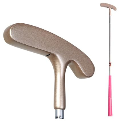 Putter de golf pour enfants droitiers/gauchers garçons filles débutants entraîneur de golf enseignant golf bidirectionnel (3-5 ans (filles), doré)