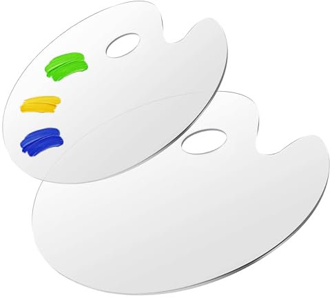 Malpalette Mischpalette Acrylfarben 2 Stück Farbmischpalette Mischpalette Schule Aquarelle Klare Acryl Malpalette für DIY