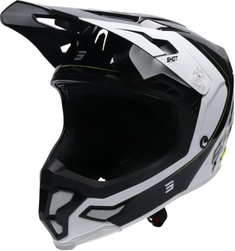 SHOT RACE GEAR Casque Motocross Core Fast Black Pearly – Casque Moto Cross Enduro Off-Road – Coque Tri Composite – Ultra Léger 1250 g – Ventilation Optimisée – Fermeture Double D - Taille S