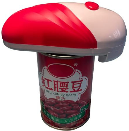 Electric Can opener, Open Your Any Cans with One Touch Button, Best Gift for Chef with Senior and Mum(Red)