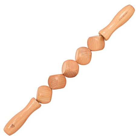Wooden Massage Rollers, Multifunctional 5 Cubic Massager for Body Contouring, Lymphatic Drainage, for Waist and Thighs, Muscle Tension Relief for Both Men and Women