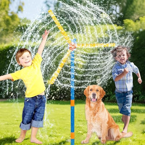 Wassersprinkler Kinder,Windmühlen 145cm,Sprinkler Spielzeug,Wasserspielzeug Kinder Outdoor,Wassersprinkler Outdoor,für Gartenspielzeug Garten Draußen Wasserspiel