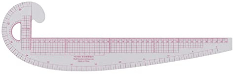 Fdit Righello Curvo Francese, Righello da Cucito in Plastica Trasparente per Modellistica, Design e Sartoria di Abbigliamento, Strumento di Misurazione Multifunzionale per Designer e