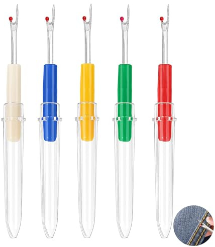 5 PCS Seam Ripper, Stitch Unpicker Tool, Unpicker Sewing Tool, for Removing Threads, Needlework DIY Tool, Sewing Accessories